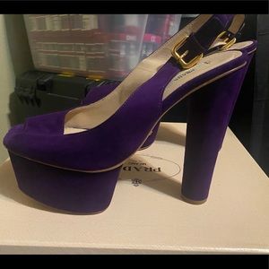 Prada Platform Sling Back